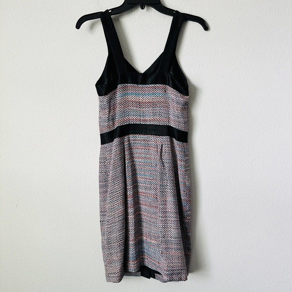 Leona Button Front Rainbow Tweed Knit Dress - Picture 4 of 4